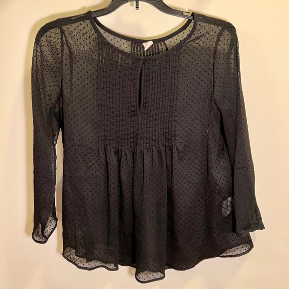 Old Navy black sheer blouse - Picture 2 of 2
